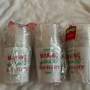 Making Spirits Bright Holiday Cups (3 Sets of 8 Cups)